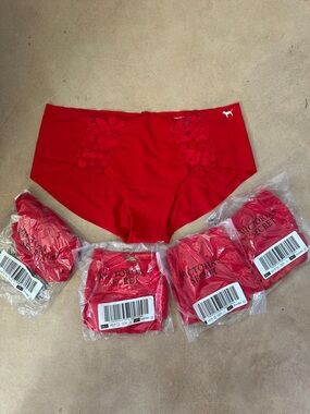 Victoria's Secret Red Lace Hipster Briefs